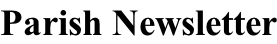 Parish Newsletter